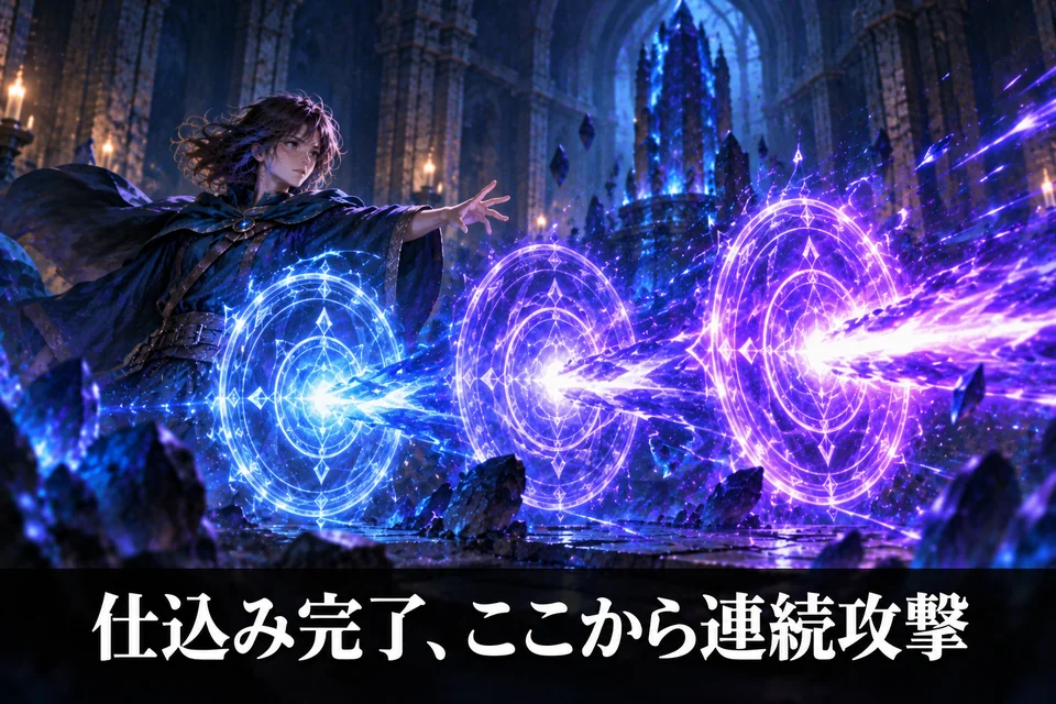 イーオンズエンド ミスト 仕込み完了後の連続攻撃