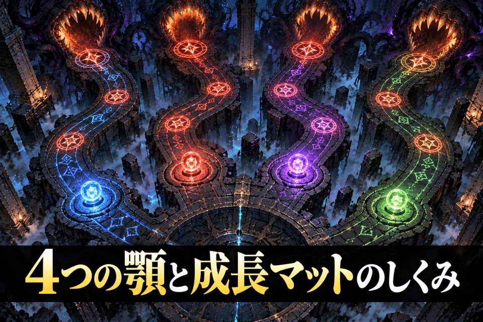 4つの顎と成長マットのしくみ